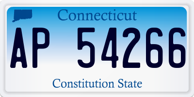 CT license plate AP54266