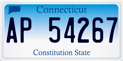 CT license plate AP54267