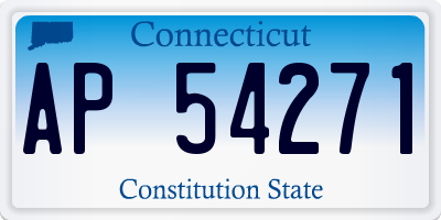 CT license plate AP54271