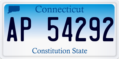 CT license plate AP54292