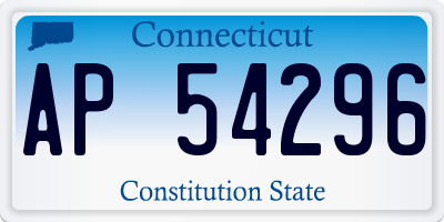 CT license plate AP54296