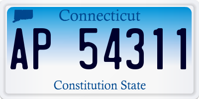 CT license plate AP54311