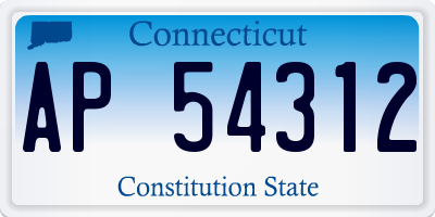 CT license plate AP54312