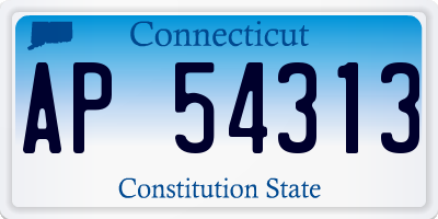 CT license plate AP54313
