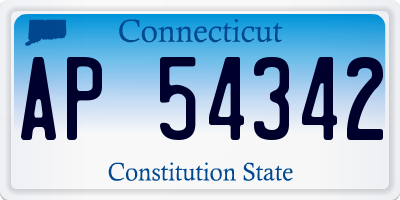 CT license plate AP54342