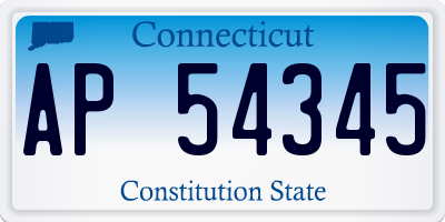 CT license plate AP54345