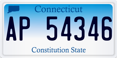 CT license plate AP54346