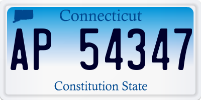 CT license plate AP54347