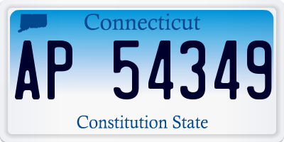 CT license plate AP54349