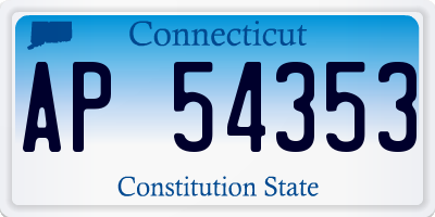 CT license plate AP54353
