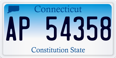 CT license plate AP54358