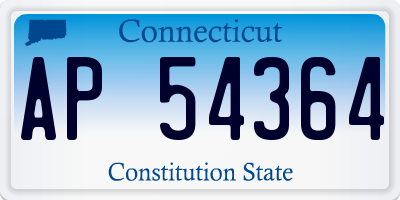 CT license plate AP54364