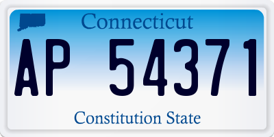 CT license plate AP54371