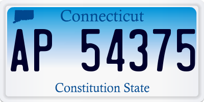 CT license plate AP54375