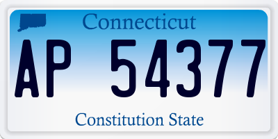 CT license plate AP54377