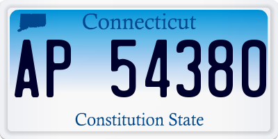 CT license plate AP54380