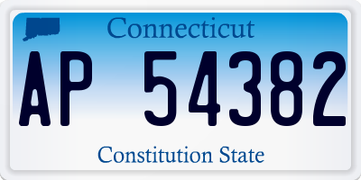 CT license plate AP54382