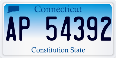 CT license plate AP54392