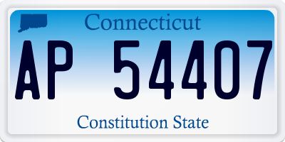 CT license plate AP54407