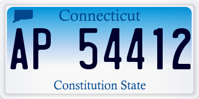 CT license plate AP54412