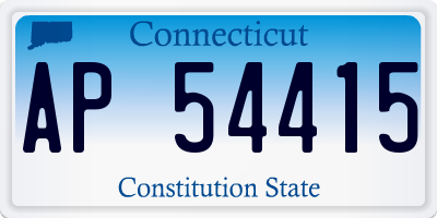 CT license plate AP54415