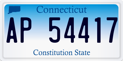 CT license plate AP54417