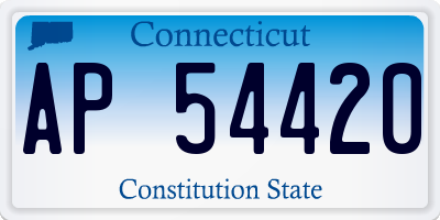 CT license plate AP54420