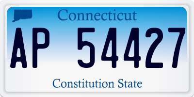 CT license plate AP54427