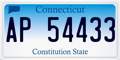 CT license plate AP54433