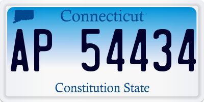 CT license plate AP54434
