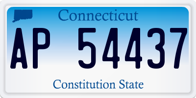 CT license plate AP54437