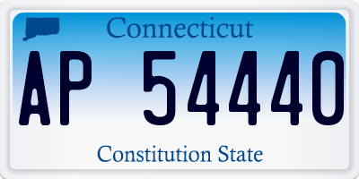 CT license plate AP54440