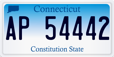 CT license plate AP54442