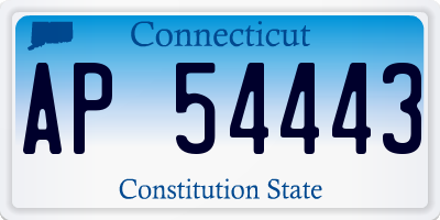 CT license plate AP54443