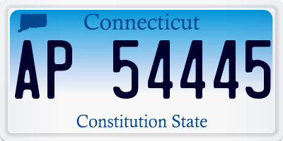 CT license plate AP54445