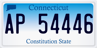 CT license plate AP54446