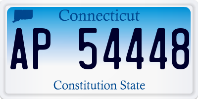CT license plate AP54448