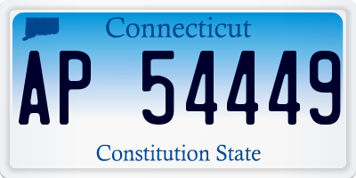 CT license plate AP54449