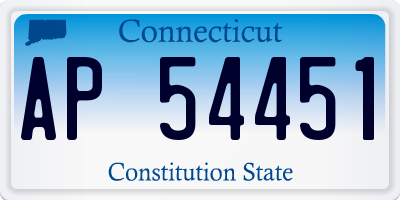 CT license plate AP54451