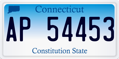 CT license plate AP54453