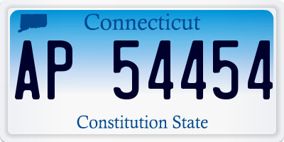 CT license plate AP54454
