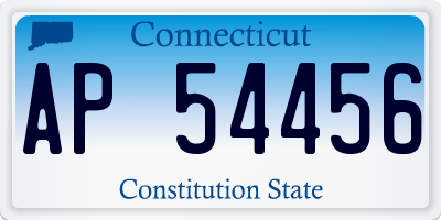 CT license plate AP54456