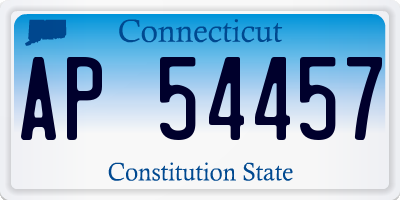 CT license plate AP54457