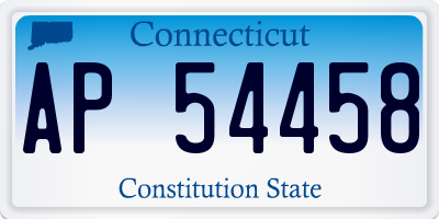 CT license plate AP54458