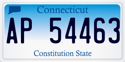 CT license plate AP54463