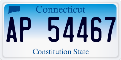 CT license plate AP54467