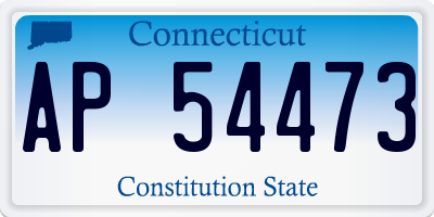 CT license plate AP54473