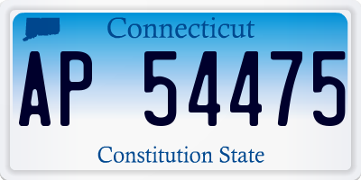 CT license plate AP54475