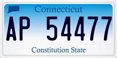 CT license plate AP54477