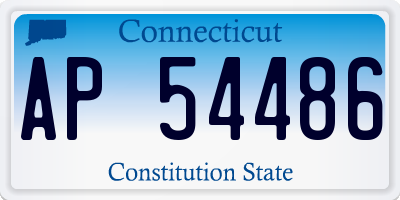 CT license plate AP54486